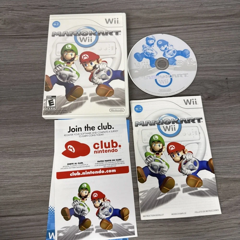Mario Kart Wii (Nintendo Wii, 2008) CIB Complete with Manual Tested & Working